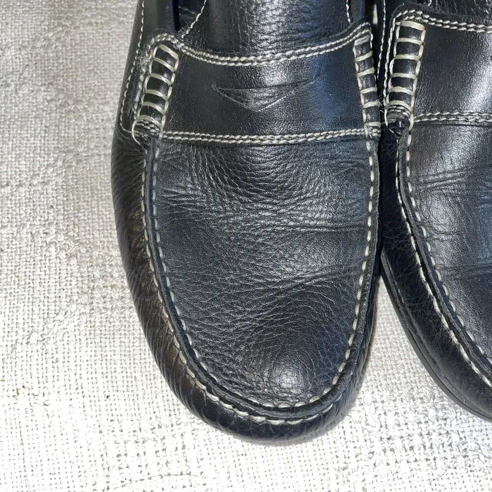 Sandro Moscoloni Men’s Casual Loafers Size 8.5 M Black Leather Going out Party
